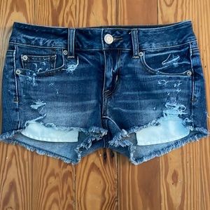 american eagle shortie shorts, size 0, never worn